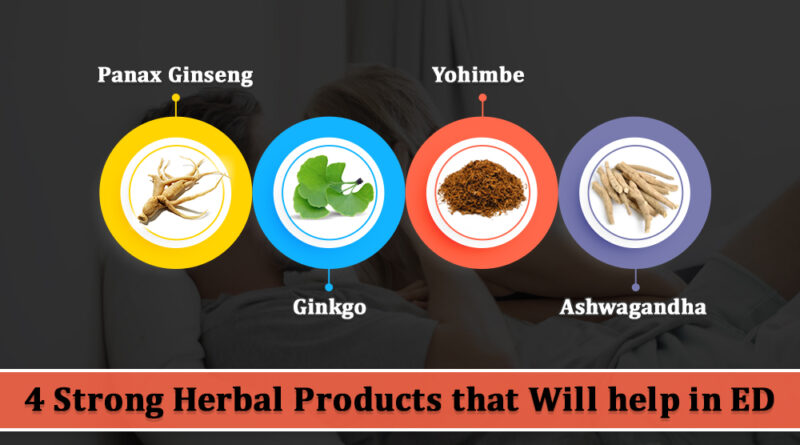 4 Strong Herbal Products that will help in ED According to the research, the disease can attack men at any age, but Erectile Dysfunction is most prevalent when a man is 75 years or older. Many herbs present the potential to be productive in improving men’s sexual health. Still, little evidence endures defending the effectiveness of any herbal remedy in the Treatment of ED. People should continuously exercise caution when taking any form of herbal supplementation. Life now is on a fast route for everyone. Students are hurrying to cover curricula within short times. Parents are here, there, and universally striving to make wealth for the family. Corporate leaders want their organizations to become grand successes. There is a short time to take good care of your body. In conclusion, many men have had Erectile Dysfunction. It is the hugest sexual problem that several men across the world are protesting about. Sexual fulfillment is hugely affected, and this can be the cause of many other problems for men. Treatment of Erectile Dysfunction Problem Your doctor can better recognize the underlying cause and lead the appropriate Treatments. Treating an underlying ailment is the primary move to treating male impotency Problems. Often, ED is a sign of some underlying ailment and not a disorder in itself. Hence, Treatment is going to include the examination of what is beginning your ED. It is forever the first step. The causes can differ from medical situations that take away the body's vitality. It could also be an issue of tension, as is the case most of the time. Diagnosis of the origin difficulty will make the treatment approach employed more productive. For the most long spun time, the Treatment for Erectile Dysfunction has always been using herb products. Several pills have been produced in the name of existing natural remedies. Most of these medicines are based on some herb or a different one. In the market, Cenforce 100 mg is Another Beneficial Treatment for Erectile Dysfunction in Generic Version. Treatment of ED utilizing herbal remedies is profitable, which is why it has been accepted for years. Here are 4 of those natural Herb remedies to bit your impotency: Panax Ginseng Also identified as the Korean red Ginseng, the Panax ginseng roots have revealed several medical ailments. The plant has been considered a safe treatment for treating Erectile Dysfunction for years today. However, this herb should be used below the guidance of an expert herbalist. The usage of Ginseng should be restricted to short times due to the chance of complexities. Panax Ginseng acts as an antioxidant, discharging nitric oxide that boosts erectile functions. Some people use Ginseng creams for premature ejaculation Problems. Yohimbe Yohimbine is a supplement created from the shell of an African tree. Before medicines such as Viagra, doctors often prescribed Yohimbe as a therapy for ED. But, Now Generic Version of Viagra, Fildena 150, is another Beneficial for ED. It is an evergreen tree belonging to West and Central Africa. It can be discovered in reasonably all parts of the region. The bark of this tree carries a chemical identified as Yohimbe that is utilized to make Yohimbe. This drug has been used to treat Erectile Dysfunction in males for a while presently. However, it further has its side effects. These could involve problems of kidney failure, breakdowns, and heart illnesses. Yohimbe should be employed below the supervision of a doctor and herbalist. One research discovered that 14% of the group treated with Yohimbe had full-stimulated erections, 20% had some acknowledgment, and 65% had no growth. Another research discovered that 17 out of 30 men could attain orgasm and ejaculate after finishing their Treatment. Ginkgo Ginkgo Biloba is an herb that experts have used for many years to treat various health ailments. Examples cover madness, anxiety, and low blood flow to the mind. Ginkgo may enhance blood flow to the penis. Researchers observed Ginkgo on Erectile Dysfunction when male Patients in a memory enhancement study stated enhanced erections. Another analysis noticed an enhancement in sexual Dysfunction in 76% of the men who were on antidepressant medication. That's why researchers conclude that ginkgo may be useful for men experiencing ED due to medication. Best identified for promoting mental strength, the leaf decoction of "the oldest tree is understood to man" is also being used to tackle impotence in men, improving the body's capacity to obtain and keep an erection throughout sex. Ashwagandha Ashwagandha has achieved fame in Ayurveda medicine and is generally referred to as “Indian ginseng” in the West. In alternative medicine ranges, the herb purportedly benefits with anxiety, stress, and Erectile Dysfunction. Both Infowars and Goop promote Ashwagandha with obscure interests that it can improve one’s overall wellness. Ashwagandha is identified to improve the sex experiences of men since the time of the Kamasutra. The plant has been considered in one of the earliest writings about desire, and not just that, growing proof in current science is also recommending the same today. Ashwagandha is trustworthy and is compelling. But this is what you require to have in mind. It will give you effects only if you show attention. You require to use it consistently for at least 3-6 months to see the impact. After analysis, results revealed that the men who take the Ashwagandha additions had improved sperm count and that too, with a huge 167%! These are some of the best treatments for Erectile Dysfunction across the world currently. They include natural substances that have been determined to influence men hurting from this situation boldly. The only thing that you require to do is attempt professional direction before you start working on them.